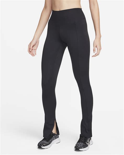 Nike One Leggings in voller Länge mit geteiltem Saum und 